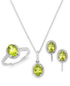 Peridot And White Topaz Jewelry Set In Sterling Silver (5-1/2 Ct. T.w.)