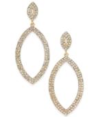 Thalia Sodi Gold-tone Pave Open Drop Hoop Earrings, Created For Macy's