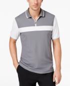 Club Room Men's Colorblocked 1/4-zip Performance Polo, Created For Macy's