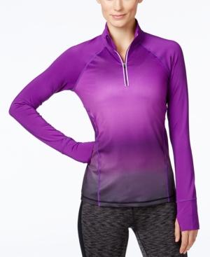 Ideology Quarter-zip Ombre Top, Only At Macy's