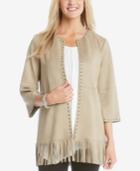 Karen Kane Faux-suede Studded Fringe Jacket