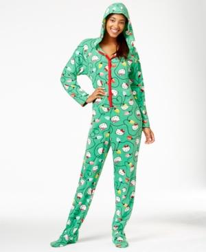Hello Kitty Christmas Hooded Footed Jumpsuit