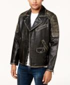 True Religion Men's Leather Moto Jacket