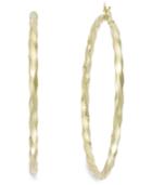 Twist Hoop Earrings In 14k Gold Plated Sterling Silver