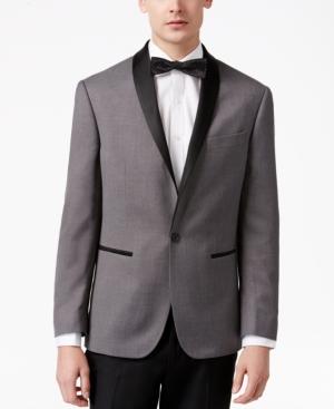 Ryan Seacrest Distinction Men's Slim-fit Gray Basketweave Dinner Jacket, Only At Macy's