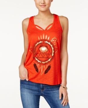 Belle Du Jour Juniors' Mystical Graphic High-low Tank