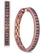 Le Vian Chocolate Diamond Hoop Earrings In 14k Rose Gold (5/8 Ct. T.w.)