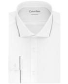 Calvin Klein Men's X Extra-slim Fit Stretch Reflective White Solid Dress Shirt