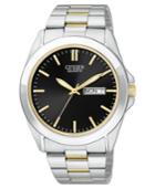 Citizen Watch, Men's Two Tone Stainless Steel Bracelet 41mm Bf0584-56e