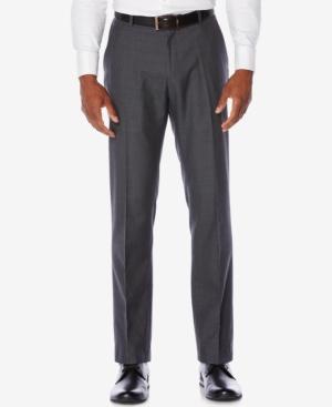 Perry Ellis Men's Slim-fit Plaid Non-iron Dress Pants