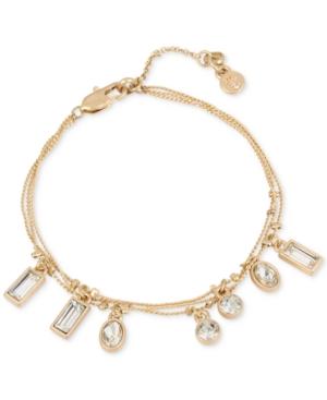 Kenneth Cole New York Gold-tone Crystal Charm Bracelet