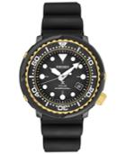Seiko Men's Solar Prospex Diver Black Silicone Strap Watch 46.7mm