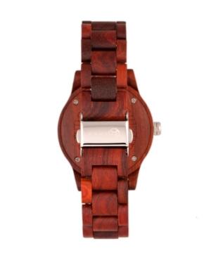 Earth Wood Tuckahoe Marble-dial Wood Bracelet Watch Red 40mm