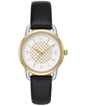 Kate Spade New York Women's Boathouse Black Leather Strap Watch 30mm Ksw1162