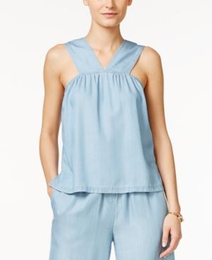 Vince Camuto Chambray Halter Top