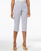 Karen Scott Petite Striped Capri Pants, Created For Macy's