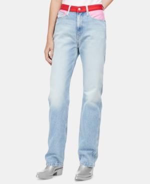 Calvin Klein Jeans Cotton Colorblocked Straight-leg Jeans