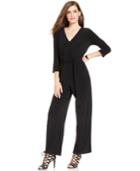Ny Collection Petite Belted Jumpsuit