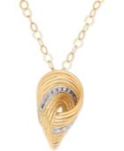 Textured Knot Pendant Necklace In 14k Gold