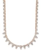 Charter Club Rose Gold-tone Crystal Cluster Strand Necklace, Only At Macy's