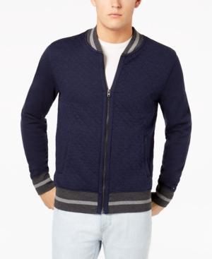 Tommy Hilfiger Men's Addi Quilted Full-zip Sweatshirt Bomber