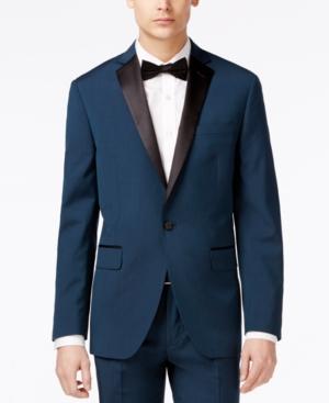 Bar Iii Asteroid Men's Teal Slim-fit Tuxedo Jacket, Only At Macy's
