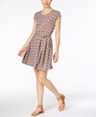 Weekend Max Mara Salmo Geo-print Fit & Flare Dress