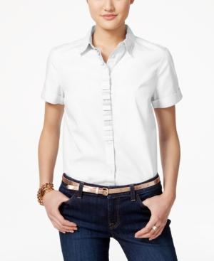 Tommy Hilfiger Short-sleeve Ruffled Shirt