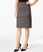 Tahari Asl Plaid Straight Skirt