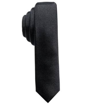 Alfani Men's Satin Solid Skinny Silk Tie, Created For Macy's