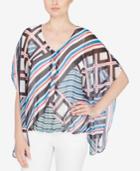 Catherine Catherine Malandrino Anika Printed Batwing-sleeve Top