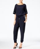 Armani Exchange Tapered Drawstring Jumpsuit