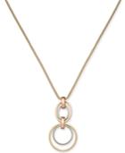 Alfani Two-tone Hoop Link Pendant Necklace, 32 + 2 Extender, Created For Macy's