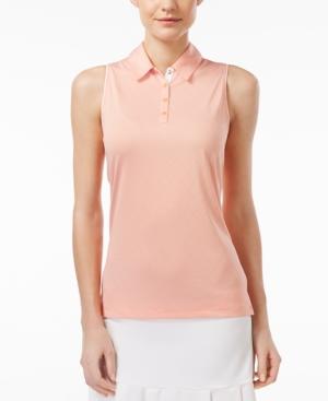 Pga Tour Sleeveless Argyle Polo Top