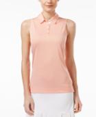 Pga Tour Sleeveless Argyle Polo Top