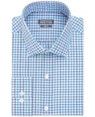 Kenneth Cole Reaction Slim-fit Performance Blue Multi Gingham Dress Shirt