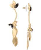 Rachel Rachel Roy Gold-tone Crystal & Petal Linear Drop Earrings