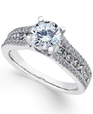 Certified Diamond Engagement Ring (1-3/4 Ct. T.w.) In 18k White Gold