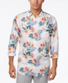 Tommy Bahama Men's Gardenia Blooms Floral-print Linen Long-sleeve Shirt