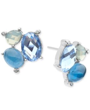 Lonna & Lilly Faceted Stone Cluster Stud Earrings