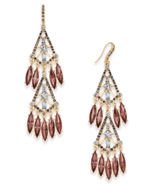 I.n.c. Hematite-tone Shaky Stone Chandelier Earrings, Created For Macy's