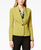 Kasper Stretch Crepe Shawl-collar Jacket