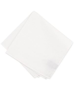 Bar Iii Men's White Circle Dot Print Pocket Square, Created For Macy's