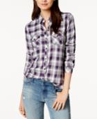 Maison Jules Plaid Button-down Shirt, Created For Macy's
