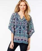Charter Club Embellished Peasant Top, Only At Macy's