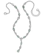 Charter Club Silver-tone Crystal Lariat Necklace, 17 + 2 Extender, Created For Macy's