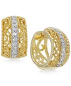 Diamond Hoop Earrings (1/5 Ct. T.w.) In 14k Gold