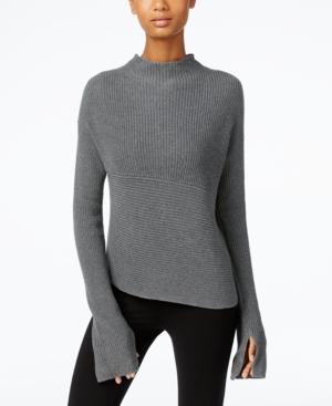 Marled Asymmetric-hem Sweater