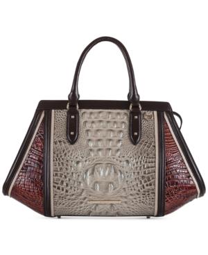 Brahmin Arden Embossed Leather Satchel