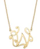 Giani Bernini 24k Gold Over Sterling Silver Necklace, W Initial Pendant